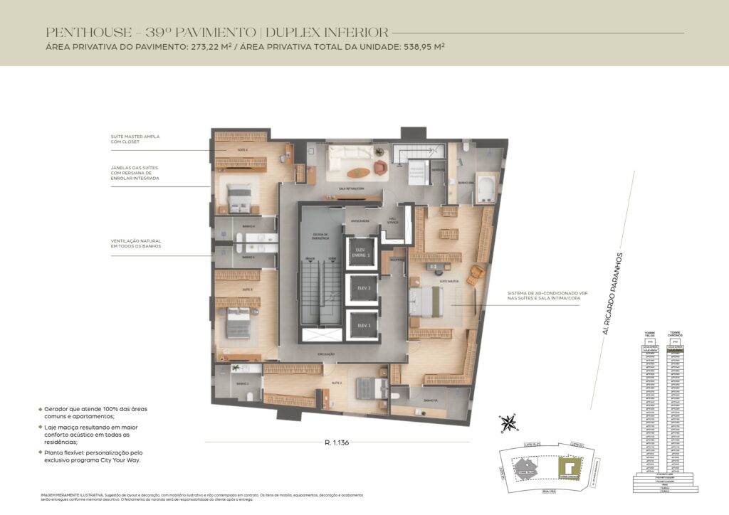 Chronos Penthouse 273m² Duplex Inferior