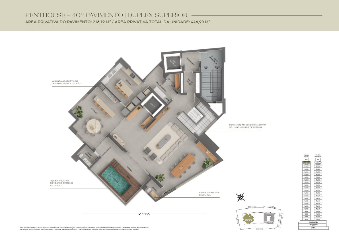 Penthouse 40° Duplex Superior 218m²